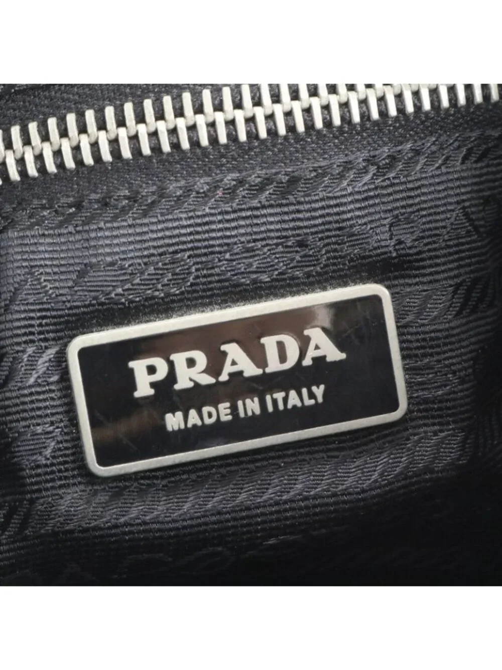 ★SOLD★ Prada Tessuto Nylon Triangle Logo Leather Shoulder Bag Crossbody - Picture 9 of 10